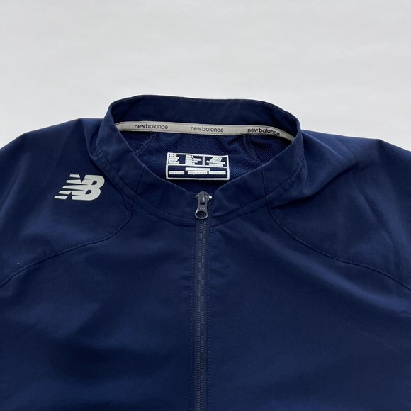 New Balance Short Sleeve Ace Baseball 1/4 Zip Top Jacket Men's Medium Blue - Picture 2 of 6